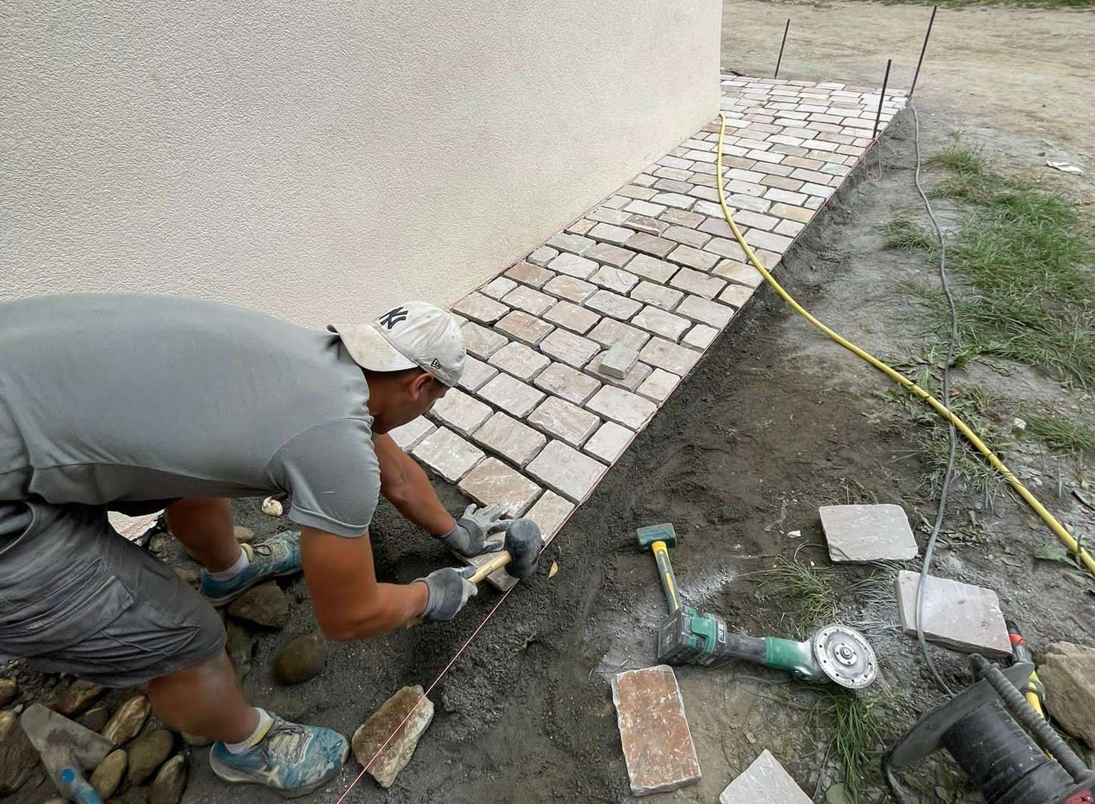  Pose de pavé